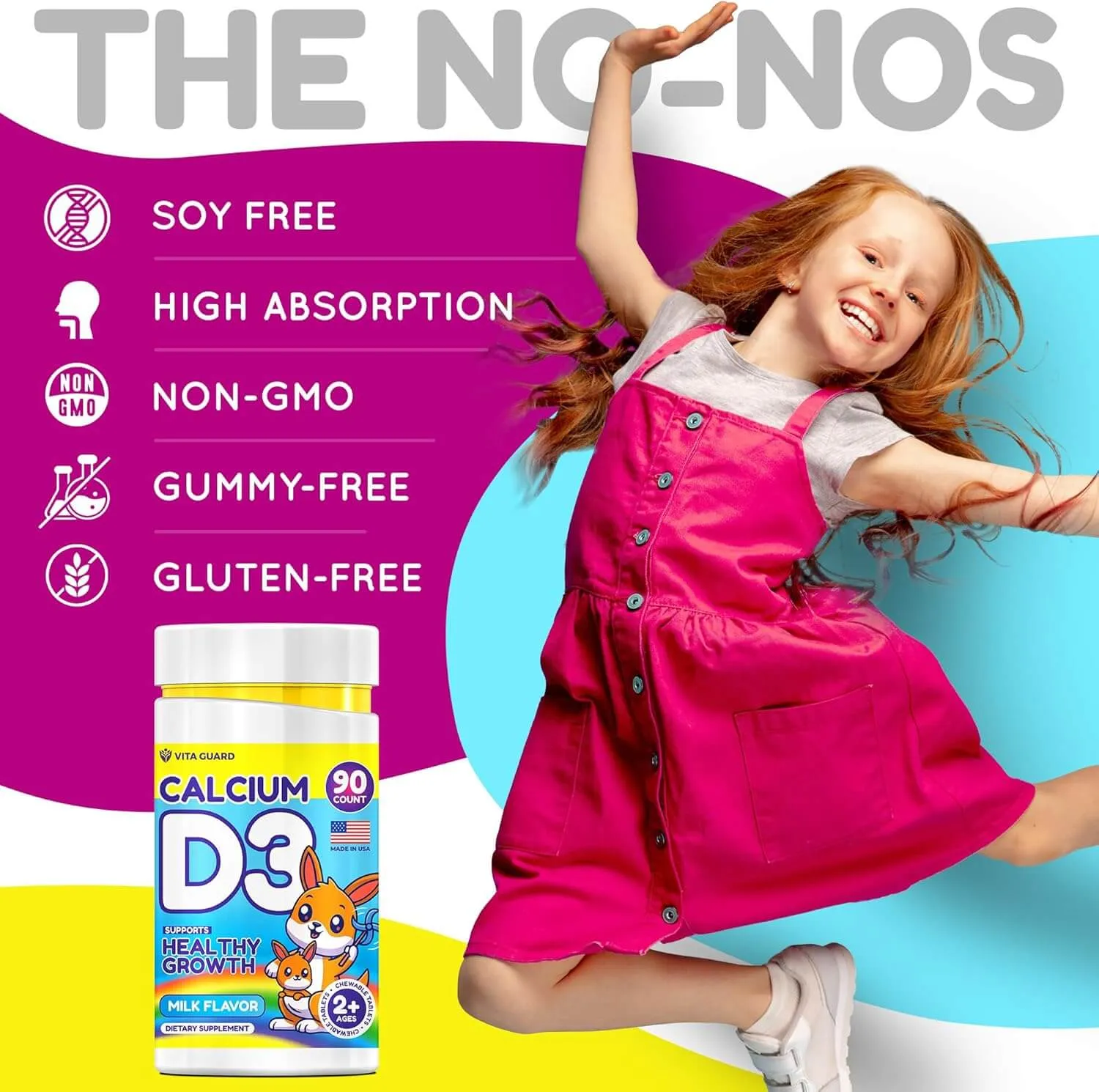 Calcium with Vitamin D3 Chewable Tablets for Kids — Milk Flavor — view 7