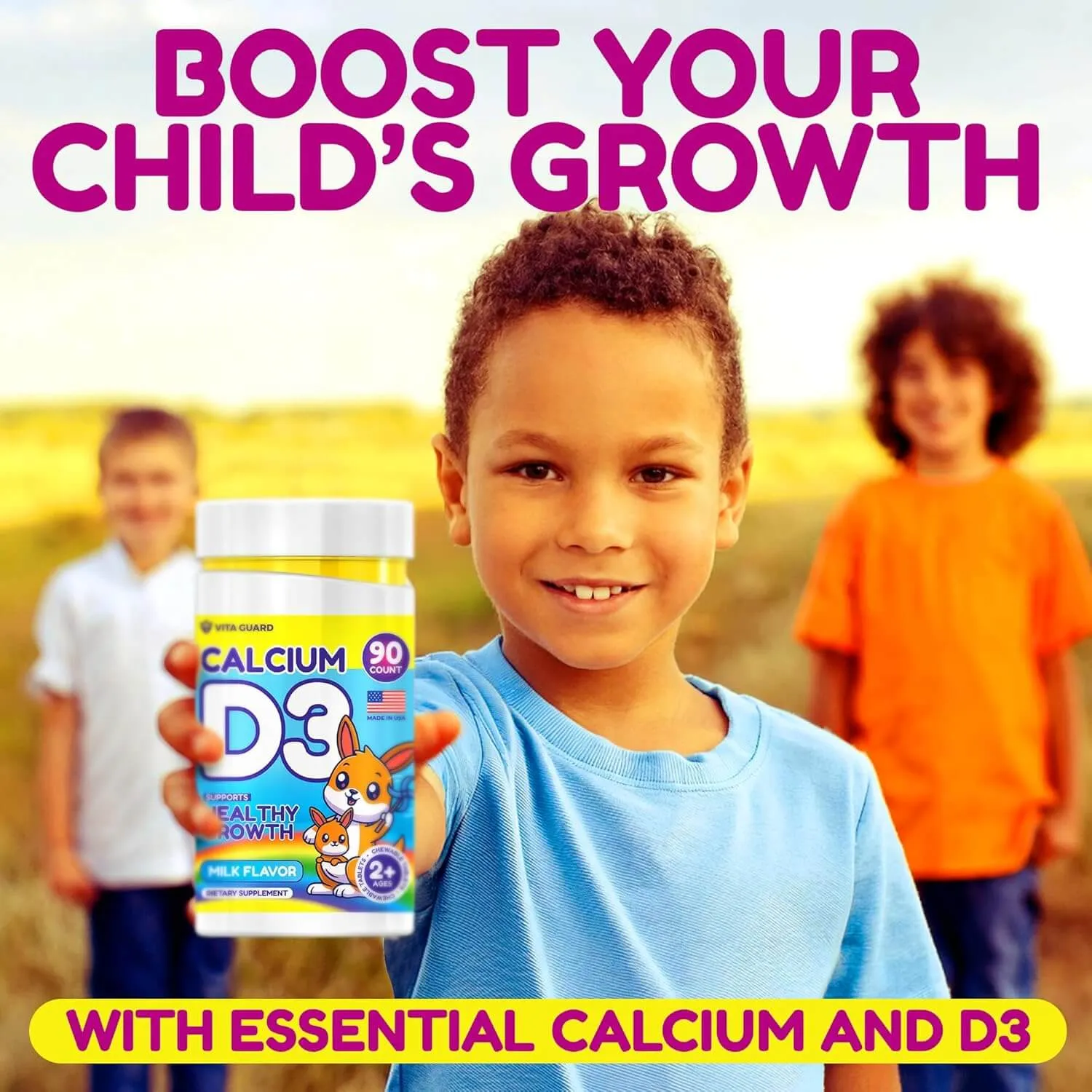 Calcium with Vitamin D3 Chewable Tablets for Kids — Milk Flavor — view 8