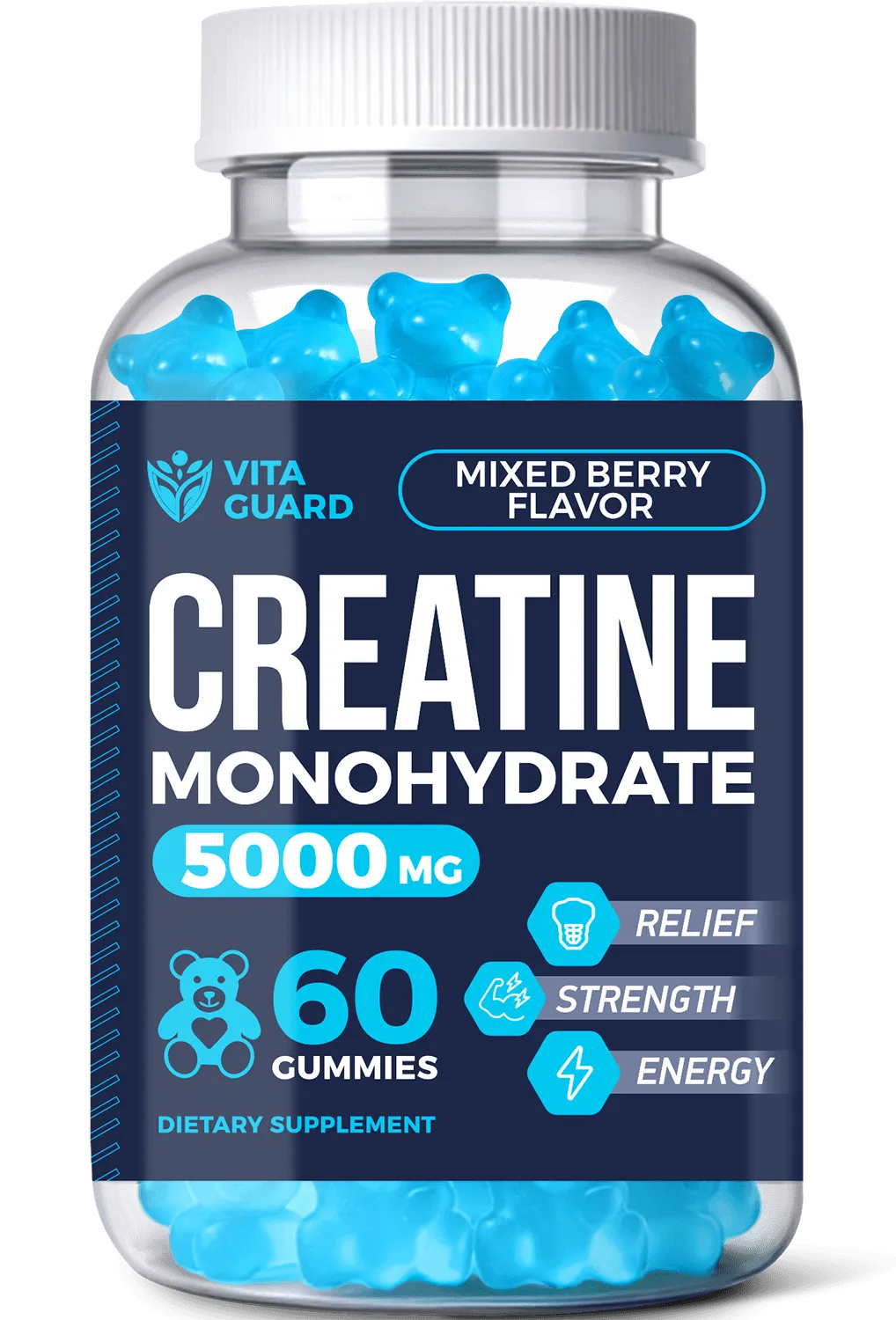 Vita Guard Creatine Monohydrate 5000mg gummies twin pack