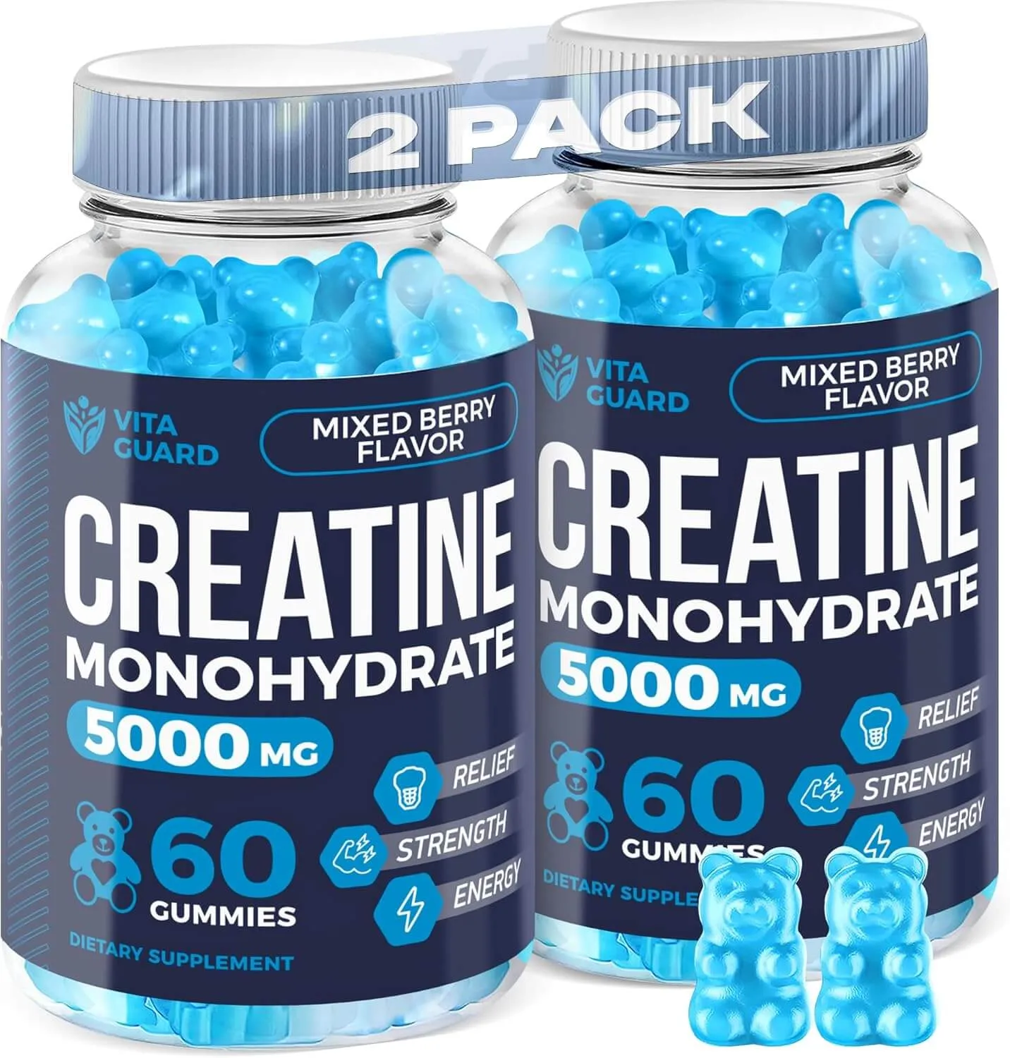 Creatine Monohydrate Gummies 5000mg — Mixed Berry — view 2