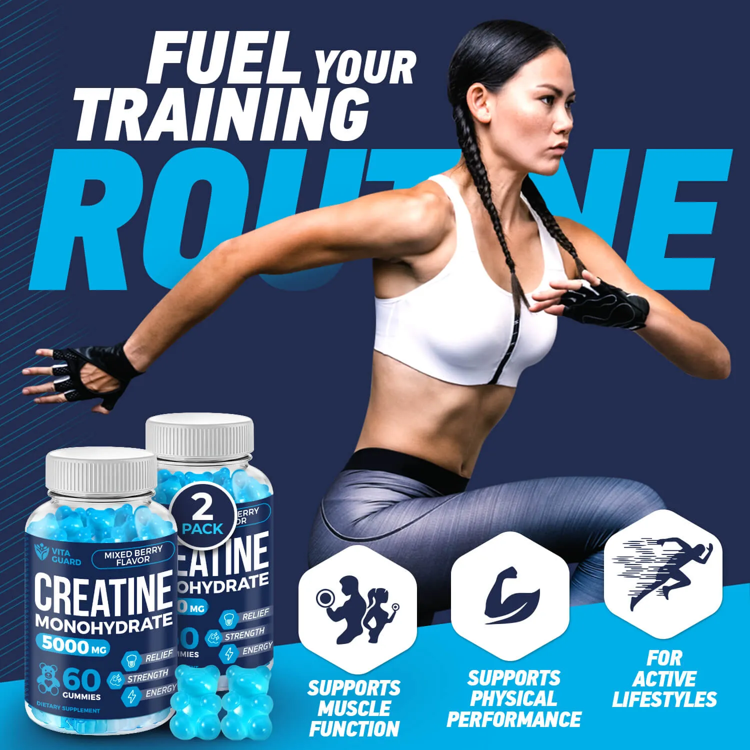 Creatine Monohydrate Gummies 5000mg — Mixed Berry — view 6