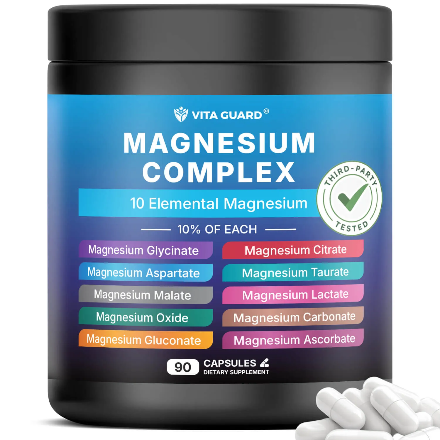 Magnesium Complex 1480mg — 10-in-1 Capsules — view 2