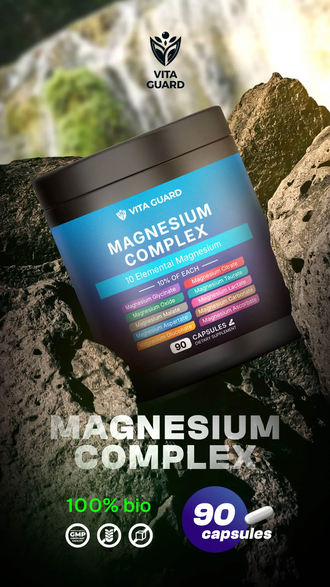 Magnesium Complex 1480mg — 10-in-1 Capsules — video preview 12