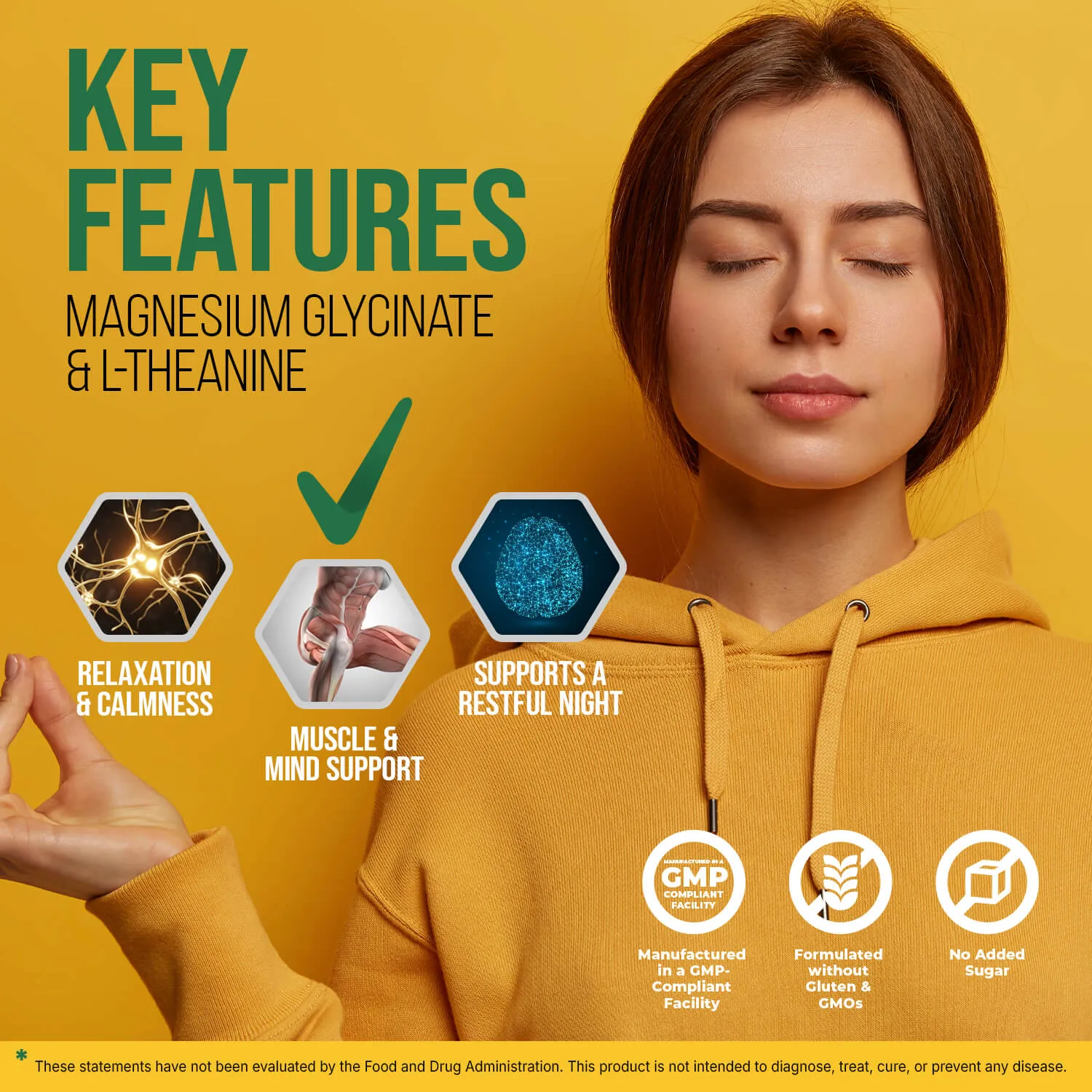 Magnesium Glycinate 500mg + L-Theanine 200mg Liquid Drops — Pineapple — view 7