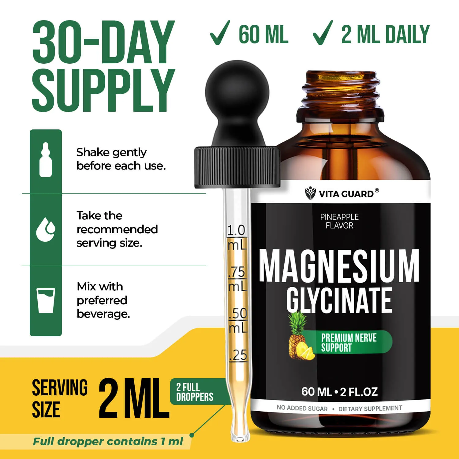 Magnesium Glycinate 500mg Liquid Drops — view 6