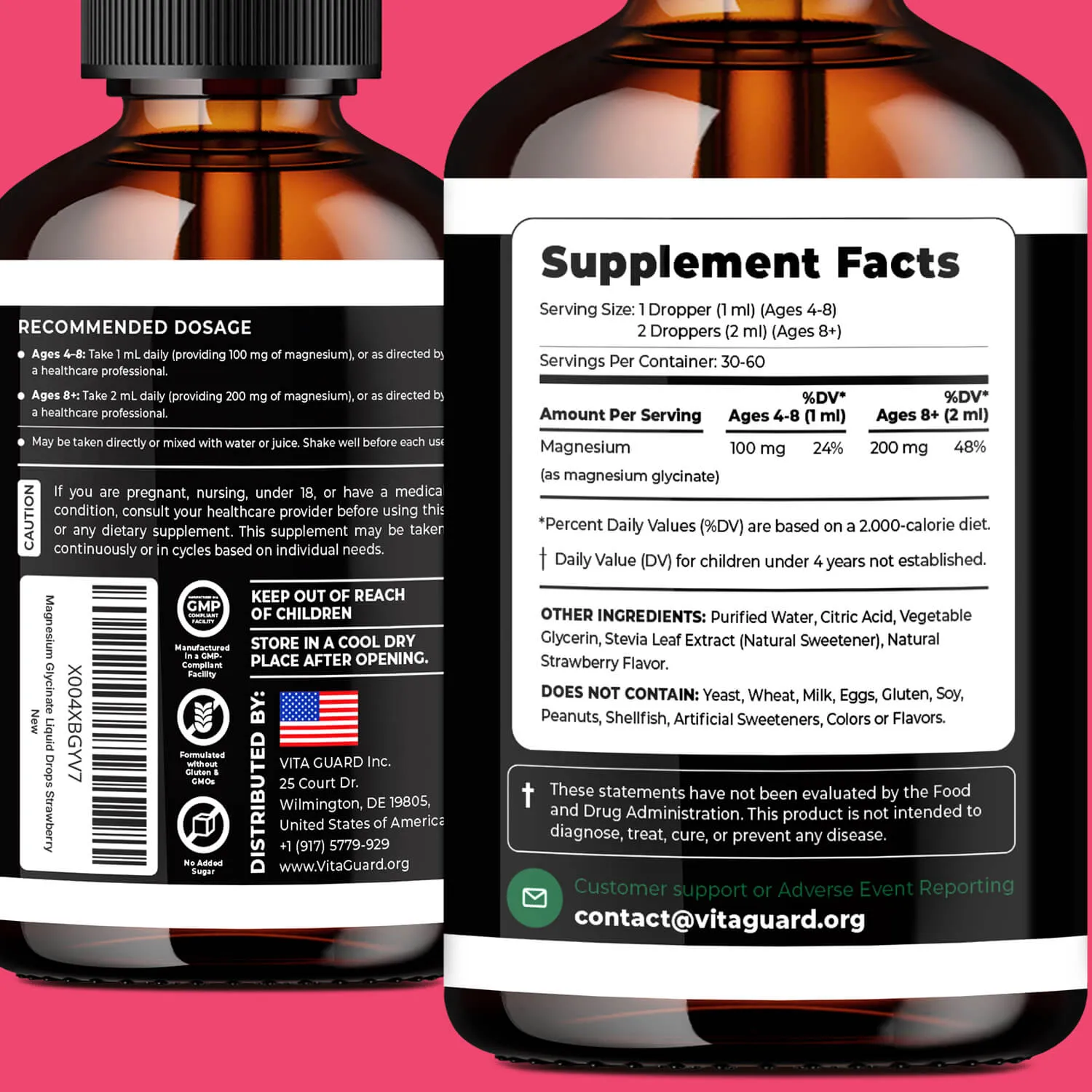 Magnesium Glycinate Liquid Drops for Kids — Strawberry — view 5