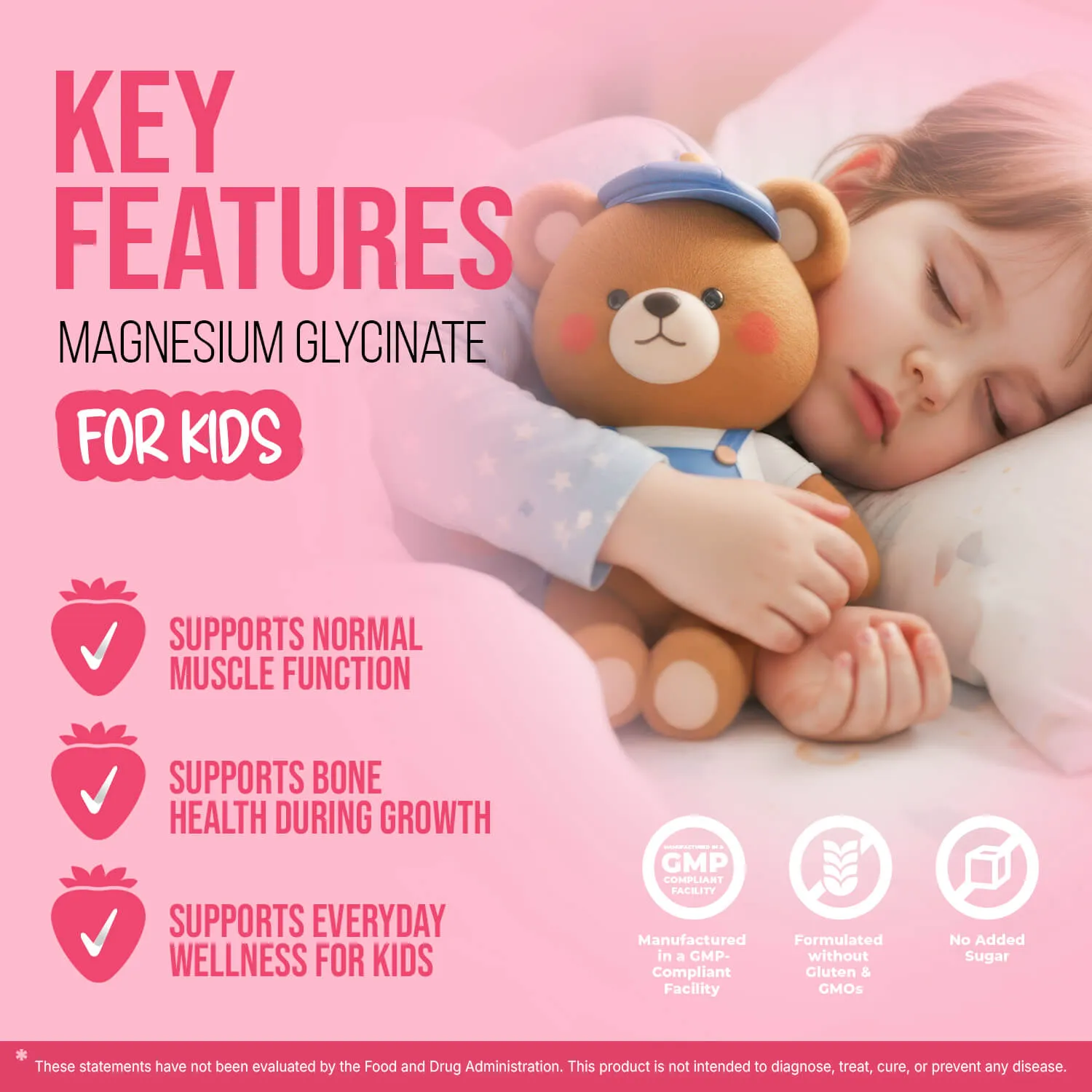Magnesium Glycinate Liquid Drops for Kids — Strawberry — view 8