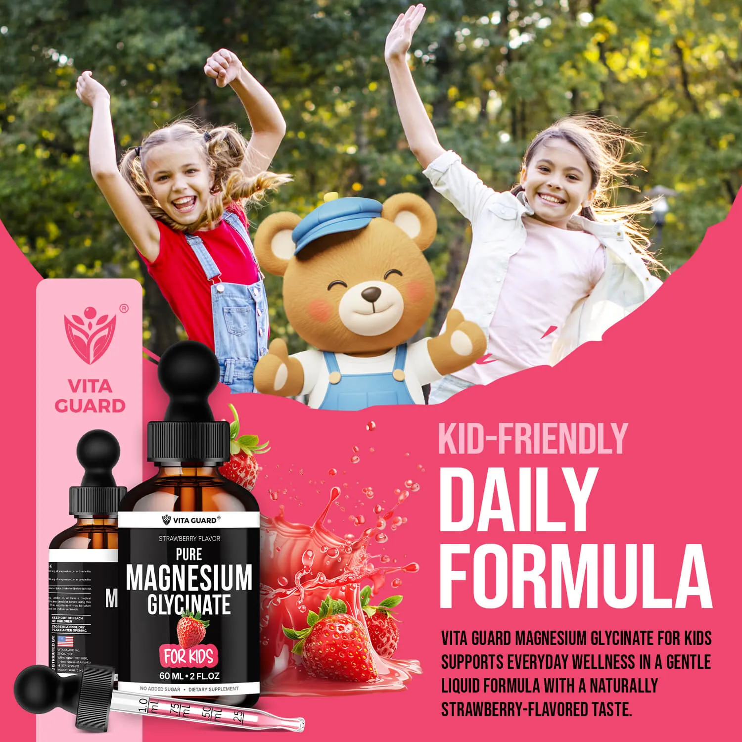 Magnesium Glycinate Liquid Drops for Kids — Strawberry — view 10