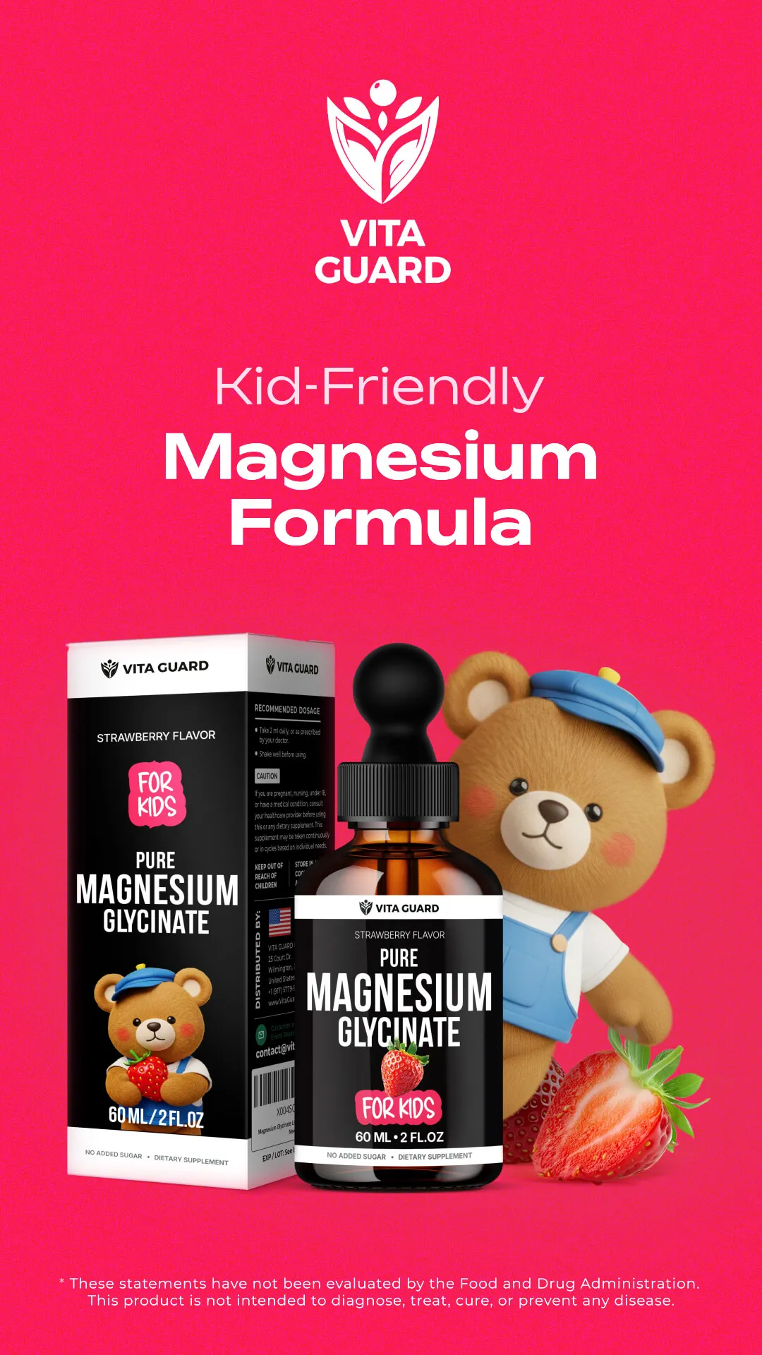 Magnesium Glycinate Liquid Drops for Kids — Strawberry — video preview 11