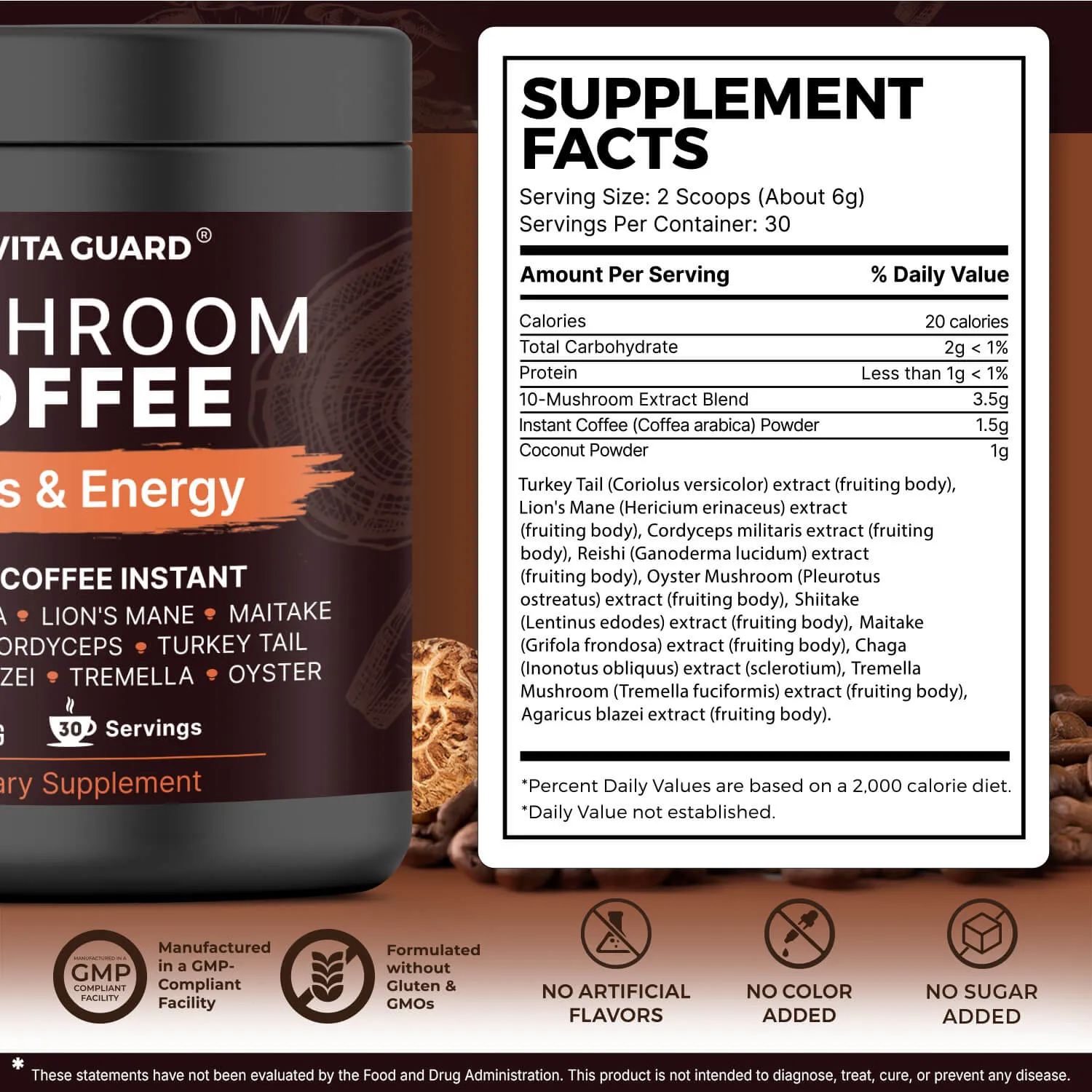 10-in-1 Mushroom Coffee Instant Blend — view 3