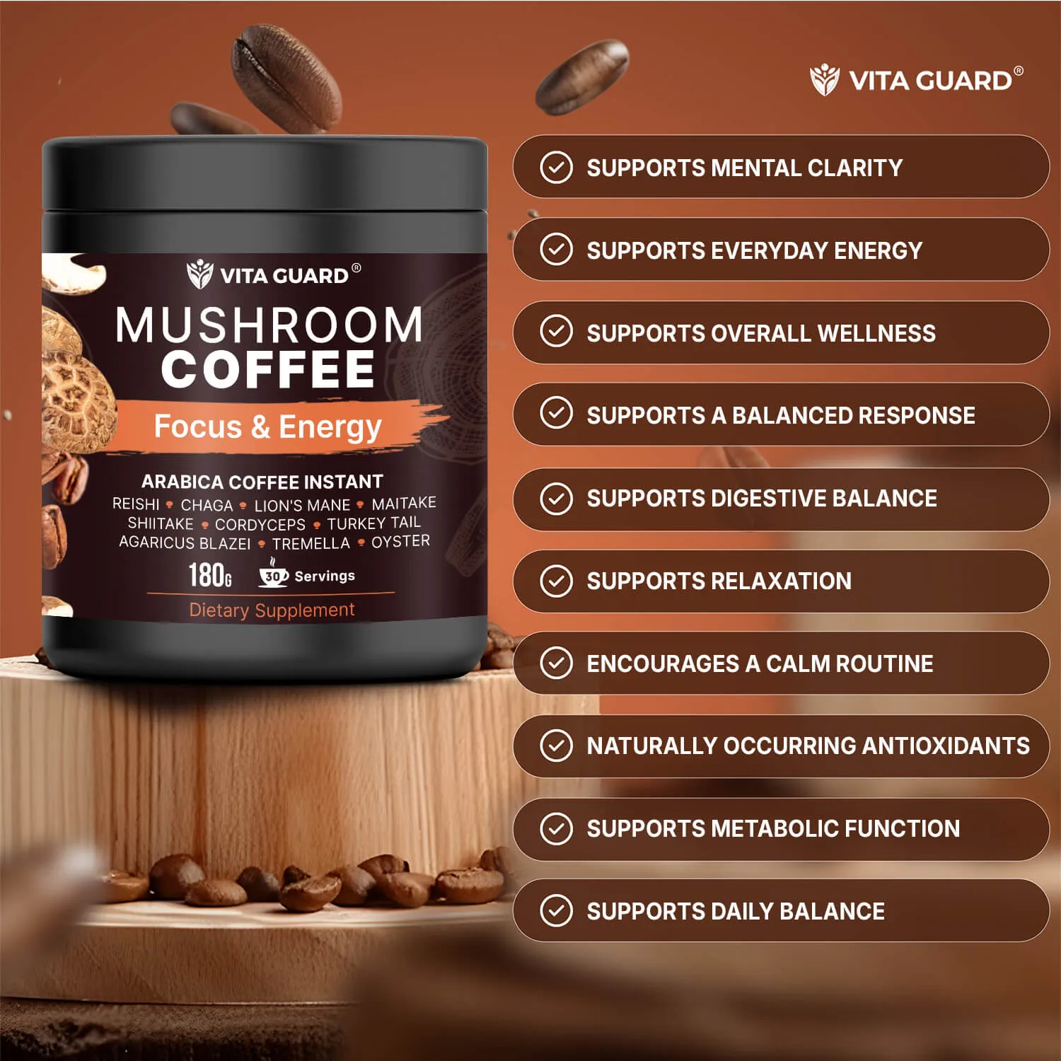 10-in-1 Mushroom Coffee Instant Blend — view 5