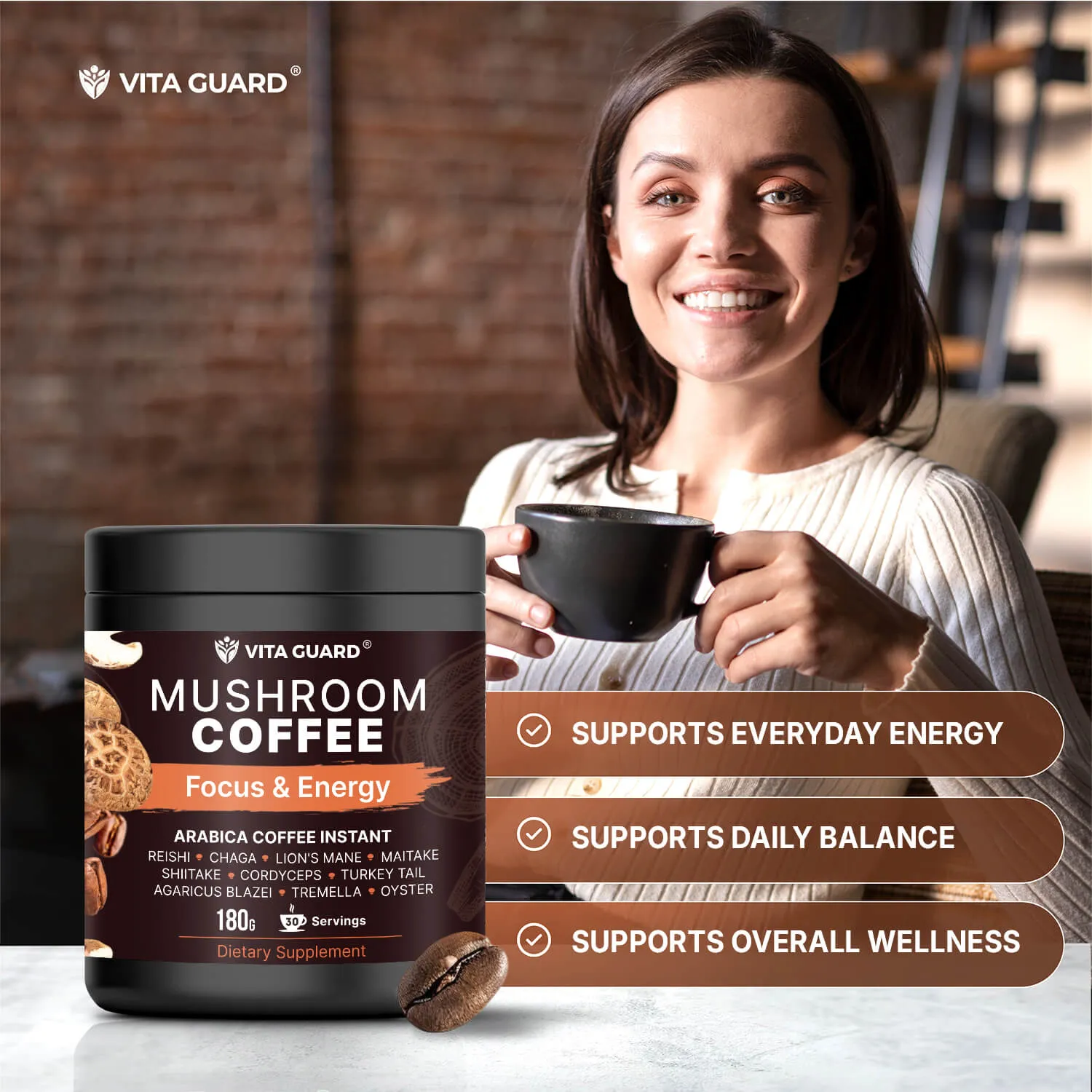 10-in-1 Mushroom Coffee Instant Blend — view 6
