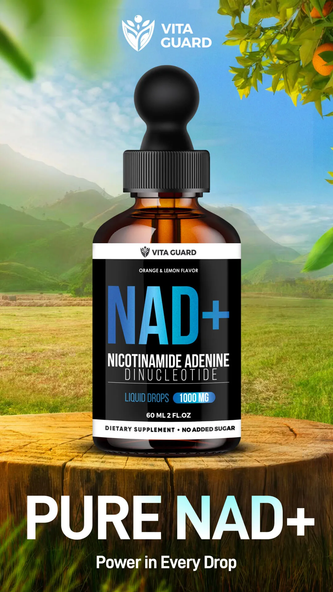 Pure NAD+ 1000mg Liquid Drops — Orange & Lemon — video preview 10