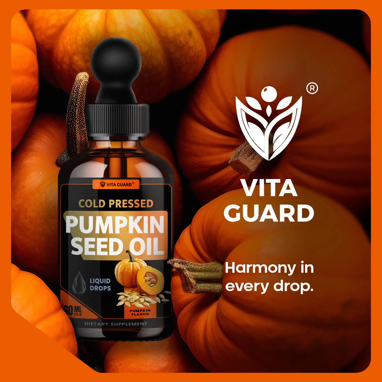 Cold-Pressed Pumpkin Seed Oil 2000mg Liquid Drops — view 10
