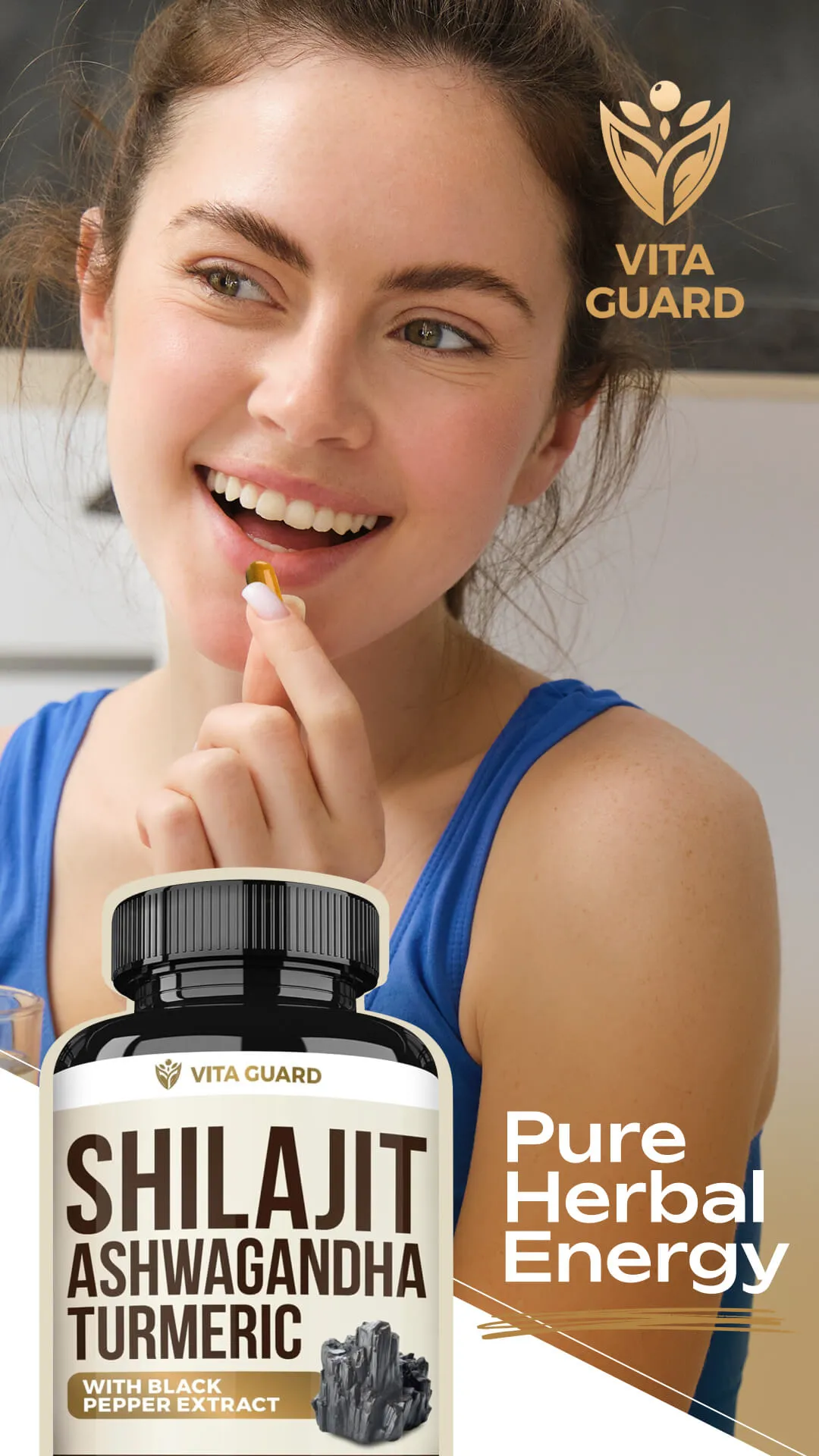 Himalayan Shilajit + Ashwagandha + Turmeric Capsules — with Black Pepper — video preview 8