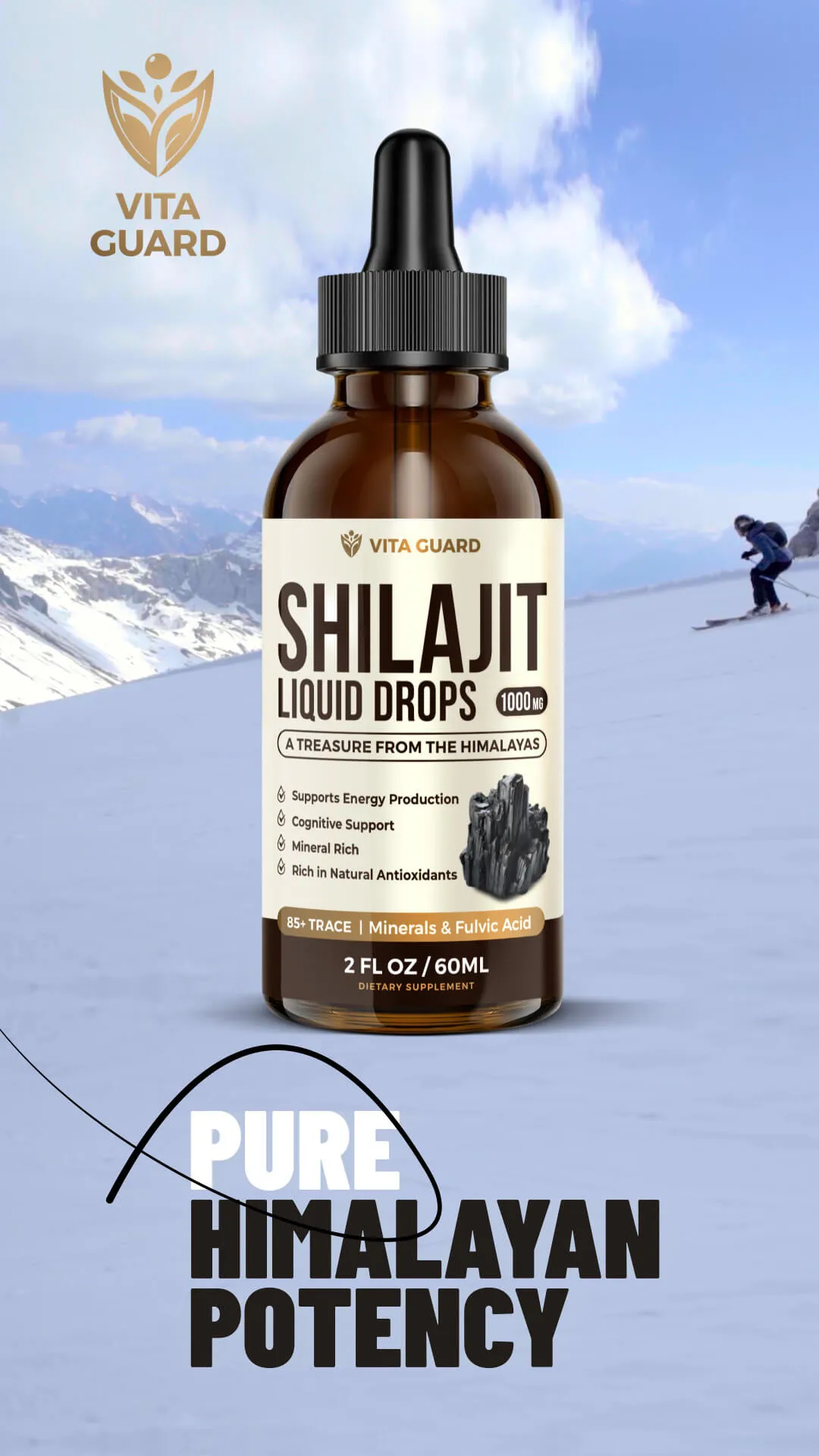 Himalayan Shilajit 1000mg + Ayurvedic Herbal Blend Liquid Drops — video preview 10