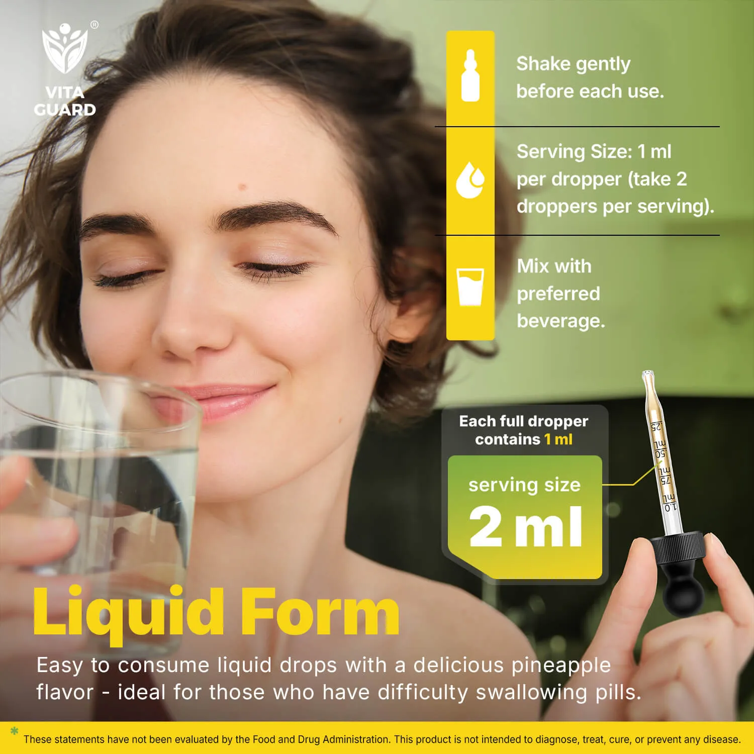 Vitamin D3 10,000 IU + Zinc Liquid Drops — Pineapple — view 7